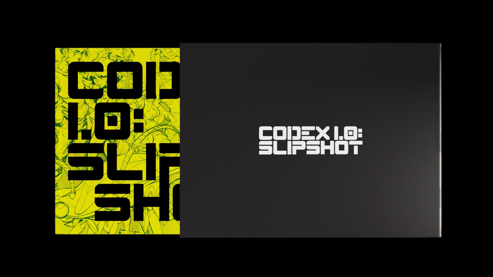 Codex 1.0: Slipshot sliding out of its black slipcase
